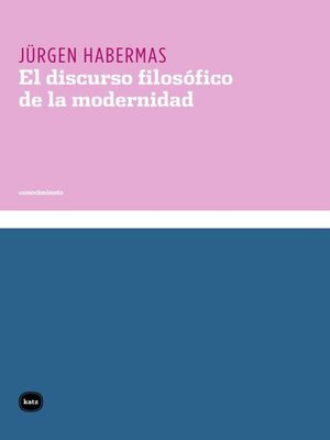 cover image of El discurso filosófico de la modernidad
